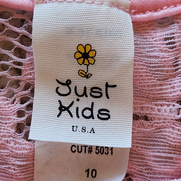 Just Kids Lace overlay dress Size 10 Color pink Made in the USA 🇺🇸 - Picture 4 of 8